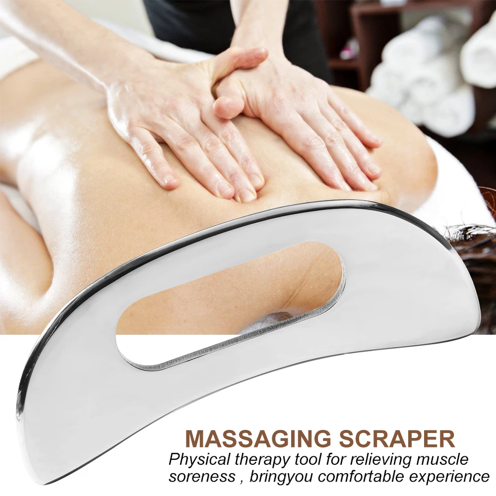 Grade Roestvrij Staal Gua Sha Massage Tool Voor Zacht Weefsel Schrapen, Fysiotherapie Spullen, Gebruikt Voor Rug, Been, Arm, Nek, Schouder