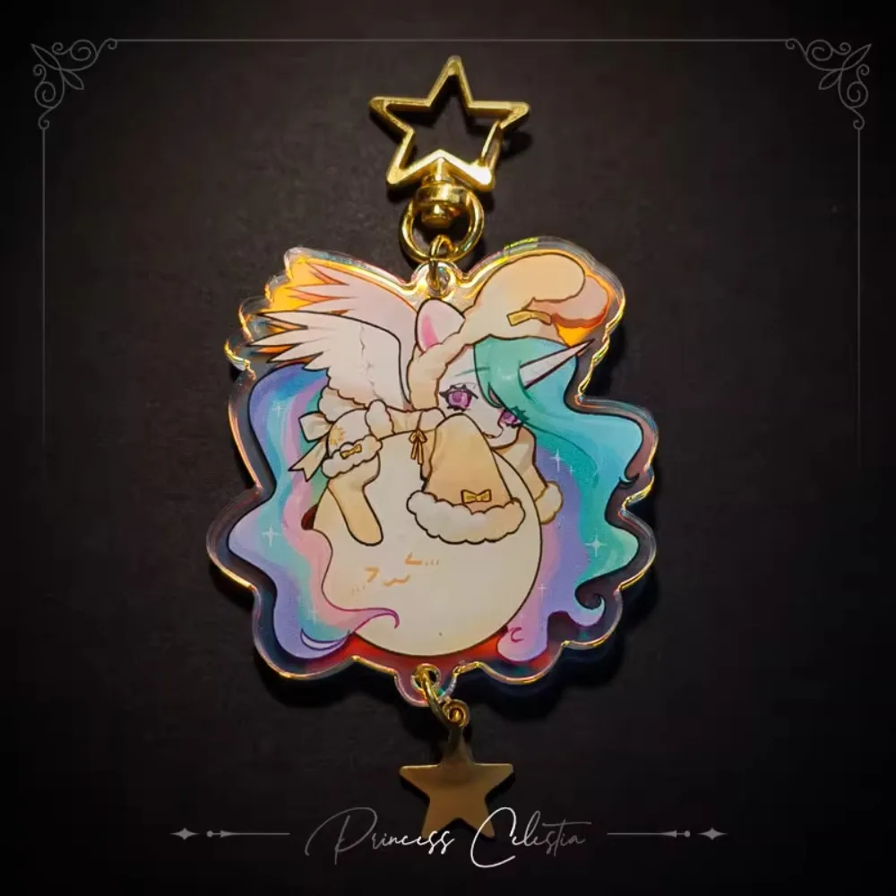 Rainbow Pony Polly Good Morning and Good Night Pendant Series Universe Princess Moon Bright Princess Hand Model Pendant Gift