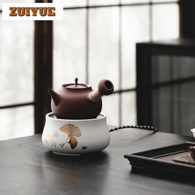 

600ml Electric Pottery Stove Tea Making Pot Household Handmade Teapot Warmer Antique Tea Stove Kettle Tea Ceremony Collection