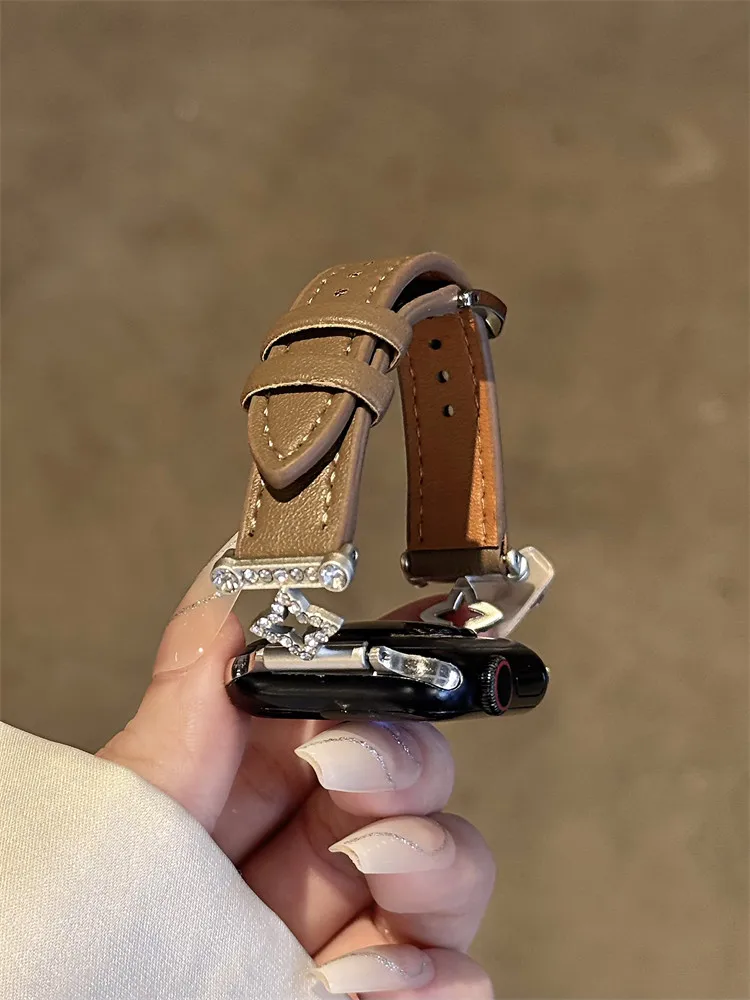 جلد ممتاز لسلسلة ساعات أبل 10/9/8/7/6/5 38 مم 40 مم 41 مم 42 مم 44 مم 45 مم 46 مم 49 مم حزام