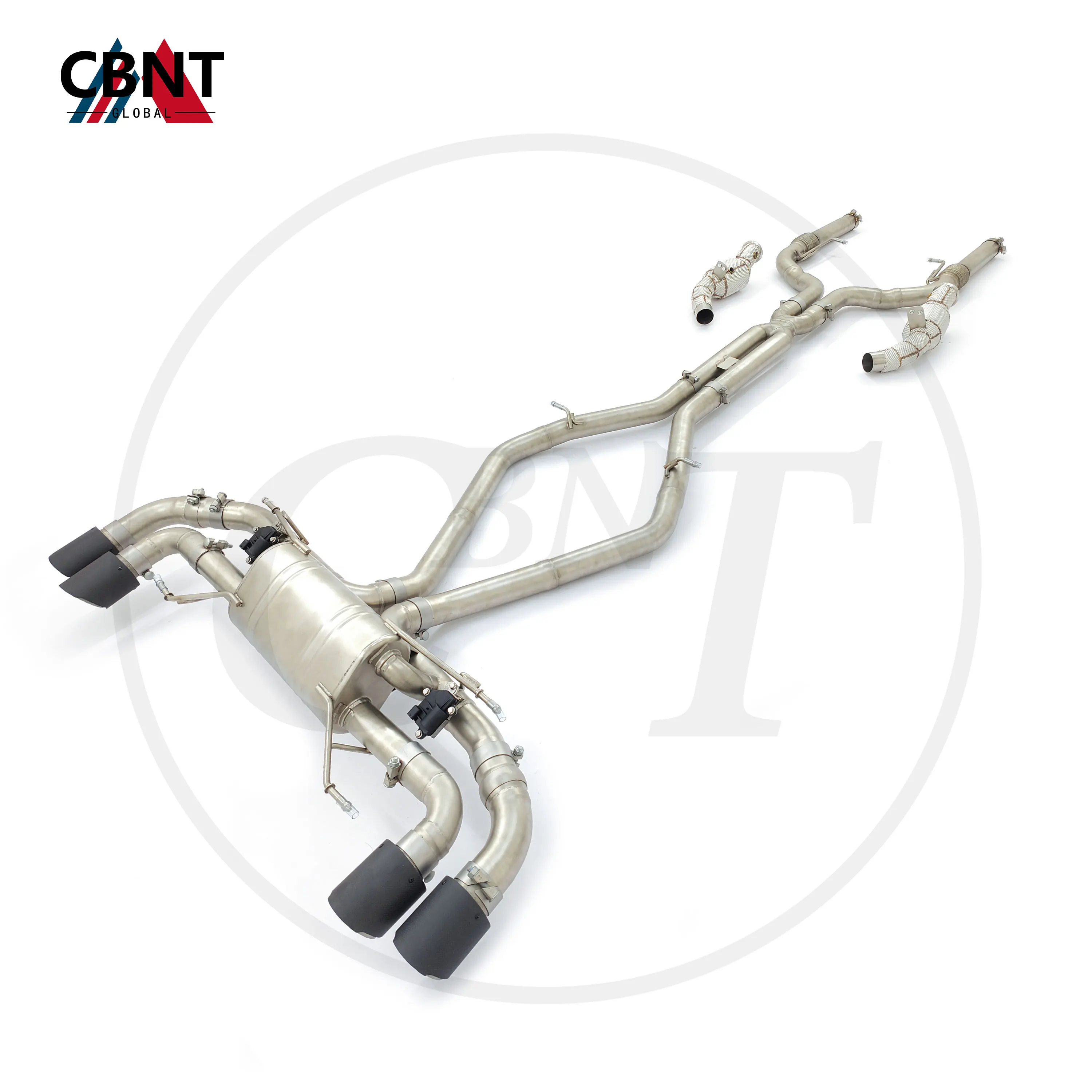 CBNT for Alfa Romeo Giulia/Stelvio Quadrifoglio 2.9T Exhaust Downpipe & Valved Catback SS304 Exhaust-pipe with Valve Muffler