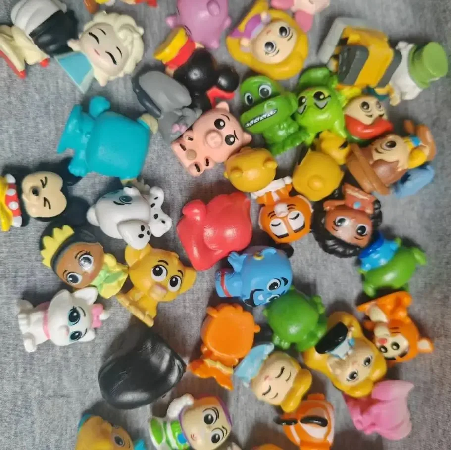 ***24/48 pieces of Q princess doll toys, mini long haired princess Snow White Moli Mulan, Ariel Micky, PVC doll toys, children's