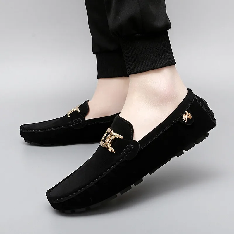 Italian Men's Loafers and Slip-ons Casual Business Man Drivers Loafers Plus Size 35-48 Suede Loafers Man Zapatos Hombre Mocasine