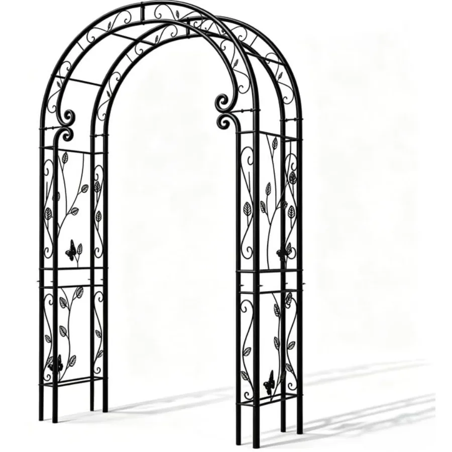 

Garden Arch - 88 H 51(L), Sturdy Metal Trellis for Climbing Plants Outdoor, Rust-Resistant Finish, Ideal Wedding Arch for Cerem