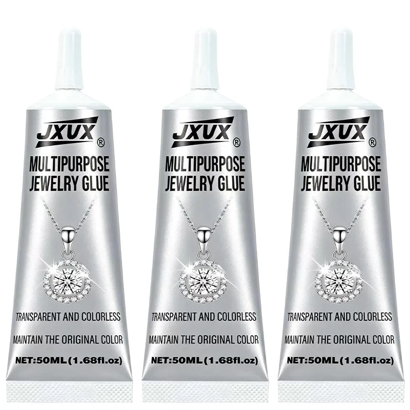 Cola para joias multiuso, 1-3 peças, adesivo transparente para joias B7000, adesivo universal para reparo de diamantes, adesivo multiuso com aplicador de precisão