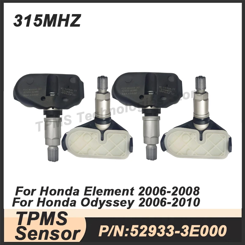 

1/4PCS TPMS Tire Pressure Sensor For Honda Odyssey Element 2006-2008 52933-3E000 315MHZ