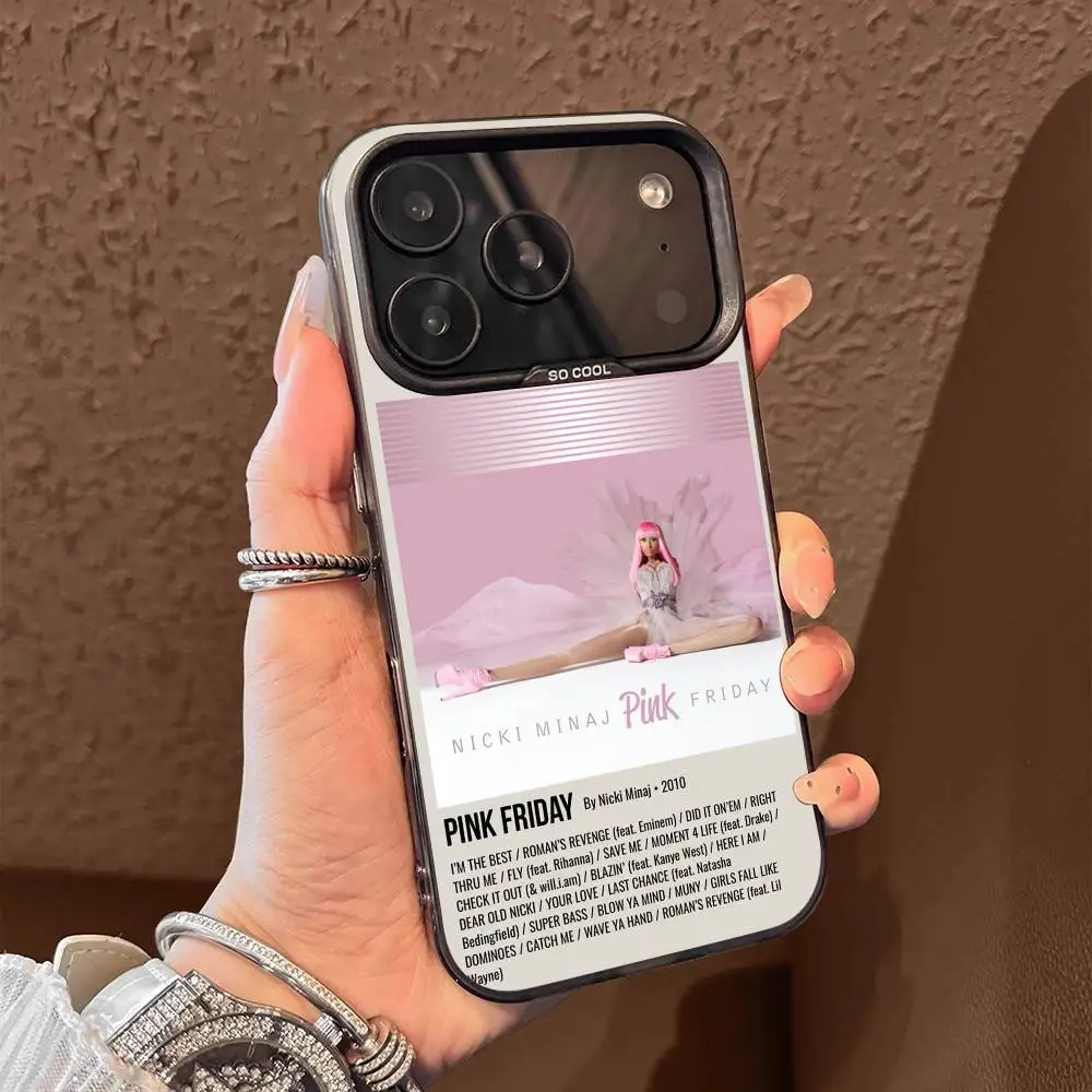 حافظة هاتف N-Nicki Minaj Pink Friday 2 Queen لهاتف iPhone 17,16,15,14,13,12,11,Pro,Max,Plus,E,Air,Mini Black Tpu #4