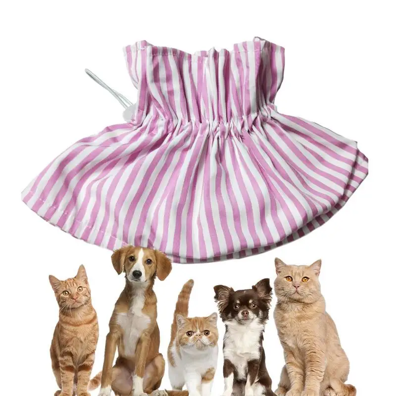 Cats Elizabethan Collar Washable Drawstring Design Protective Neck Collar Recovery Wound Kitten Adjustable Collar Pet Supplies