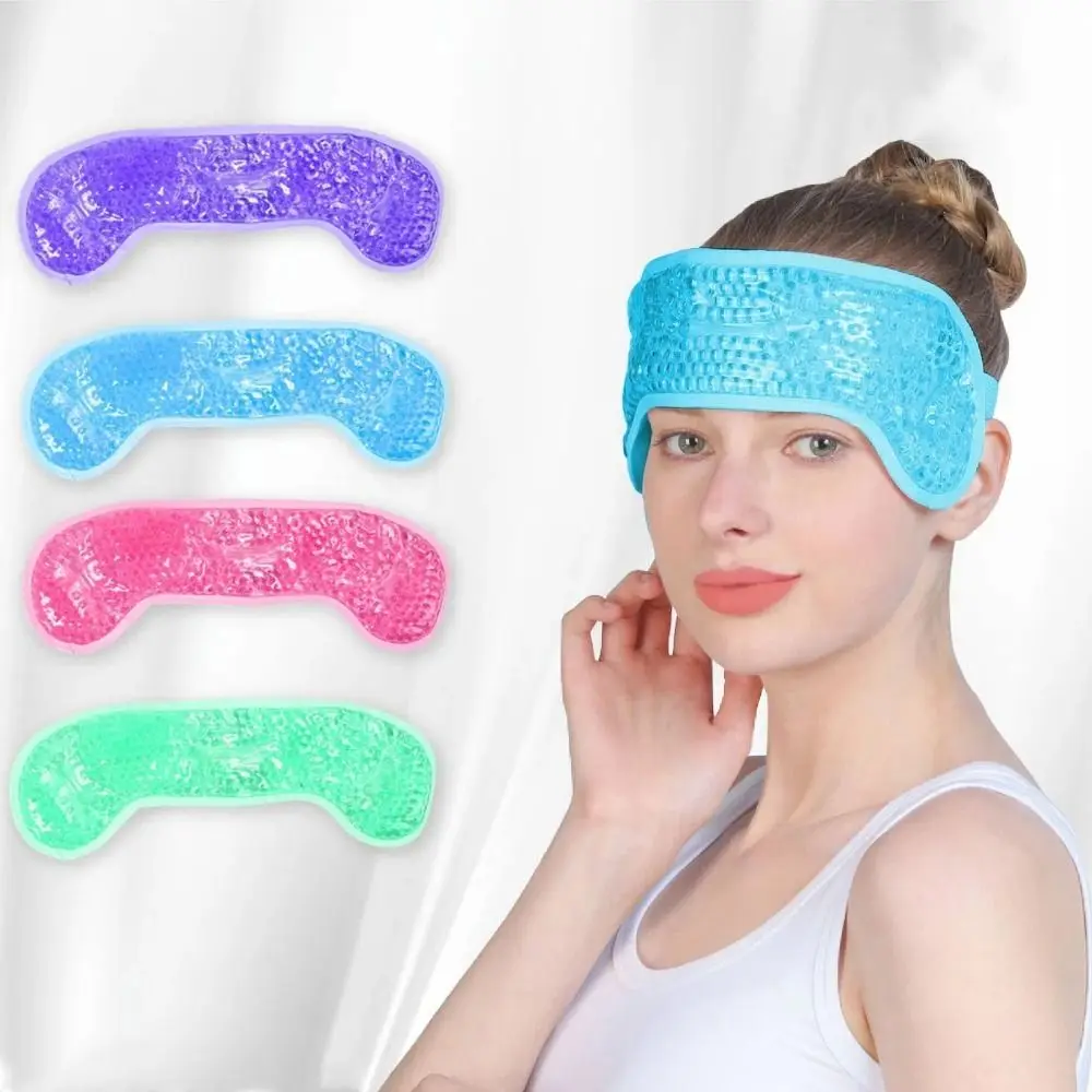 

Hot or Cold Compress Head Gel Ice Pack Gel Bead Reusable Migraine Ice Wrap Women Beauty Hot Therapy Headache Ice Bag