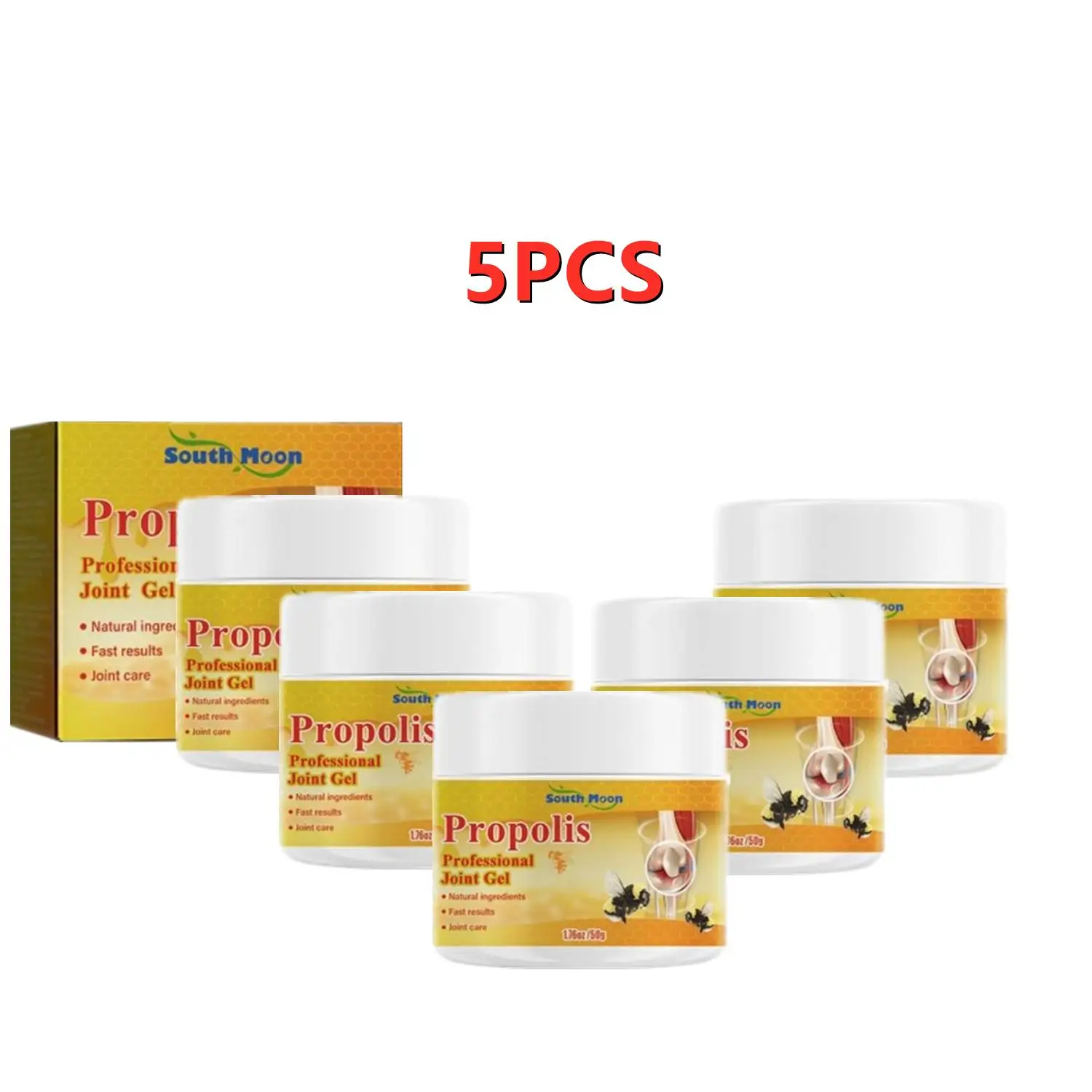 

5PCS 50g Professional Joint Bone Therapy Gel Bee Venoms Propolis Treatments Gel Bee Venoms Gel For Legs Hands Arms Feet