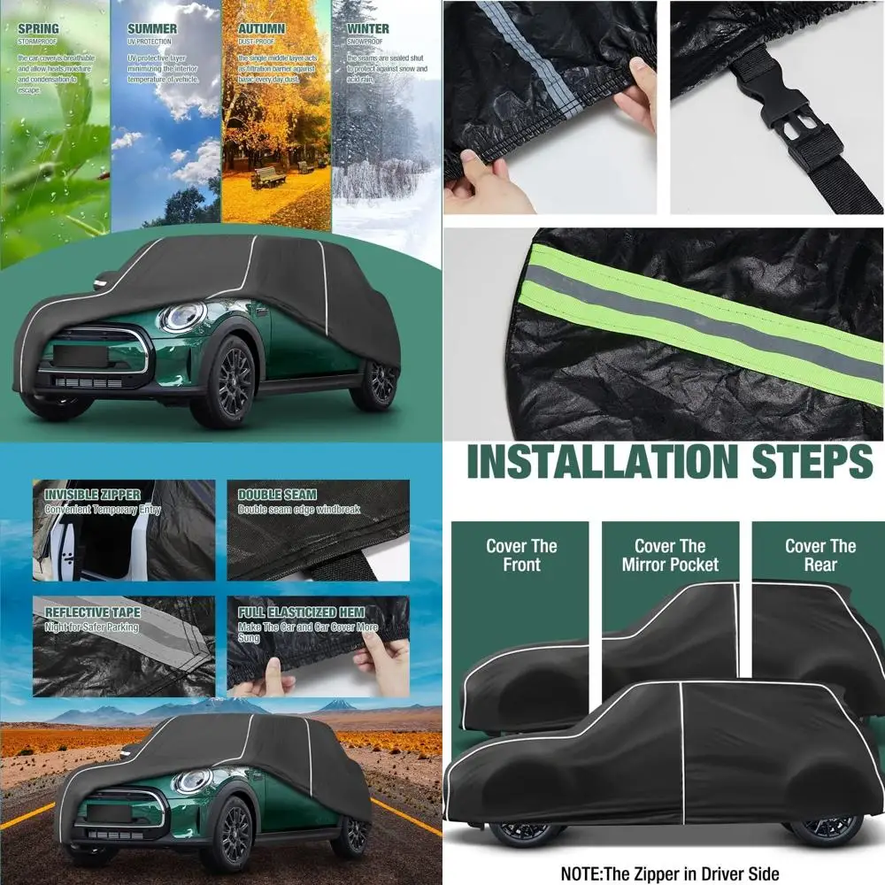 

All-Weather 6-Layer Mini Cooper/S 2-Door Car Cover 2002-2024 with Storage Bag