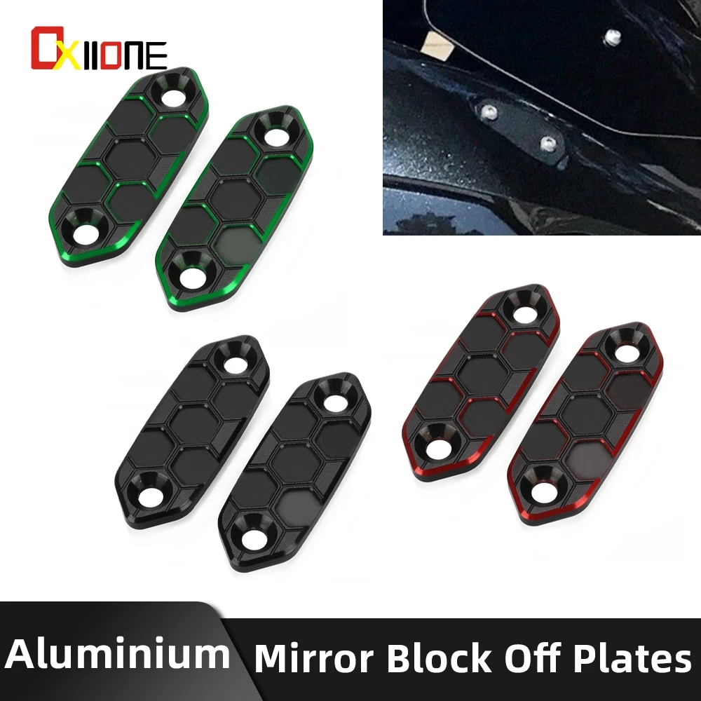 

For Kawasaki ZX-6R 2019-2025 ZX-4RR 2023 2024 2025 ZX4R ZX 4R Motorcycle CNC Rear View Side Mirrors Bracket Hole Cap Clamp Cover