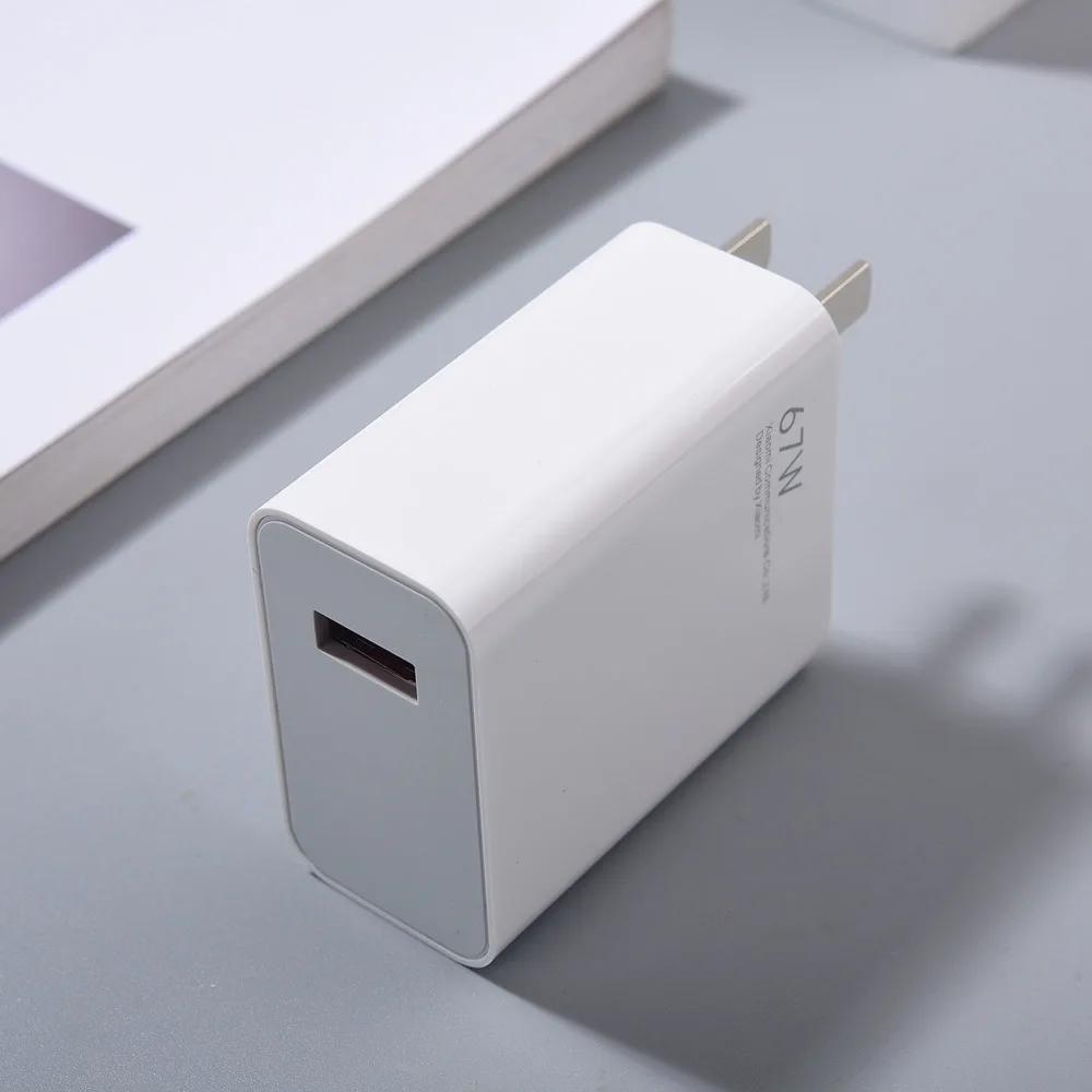 Original Xiaomi Smart Fast Charger 67W Mi Dual Port Output Charger 1C and 1A Port USB-A/USB-C High-Power 10 Protection Safe