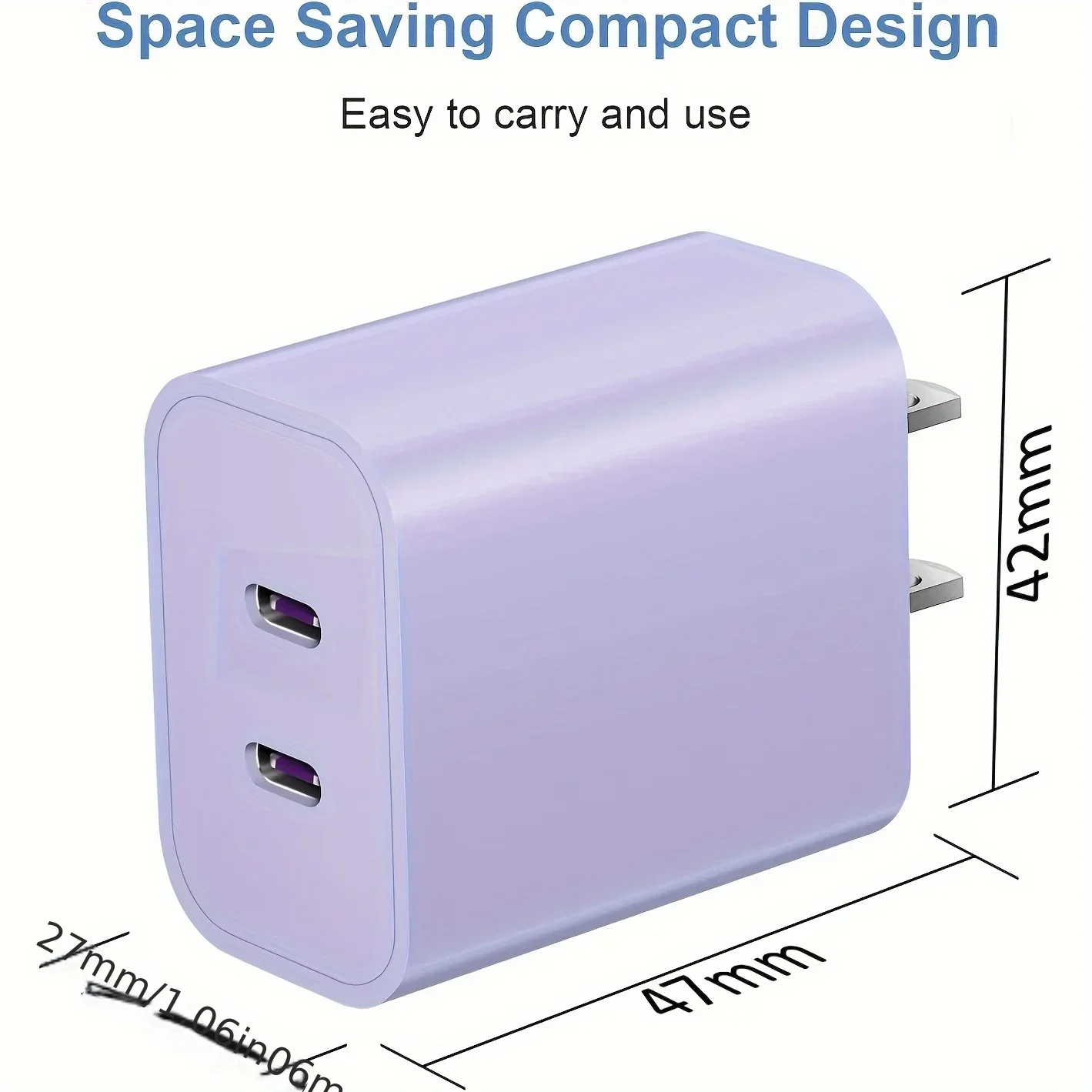 3-Pack For IPhone Fast Charger, 40W Dual USB-C Port Wall Charger With 6FT USB-C To Lightning Charging Cord For IPhone 13/12/11