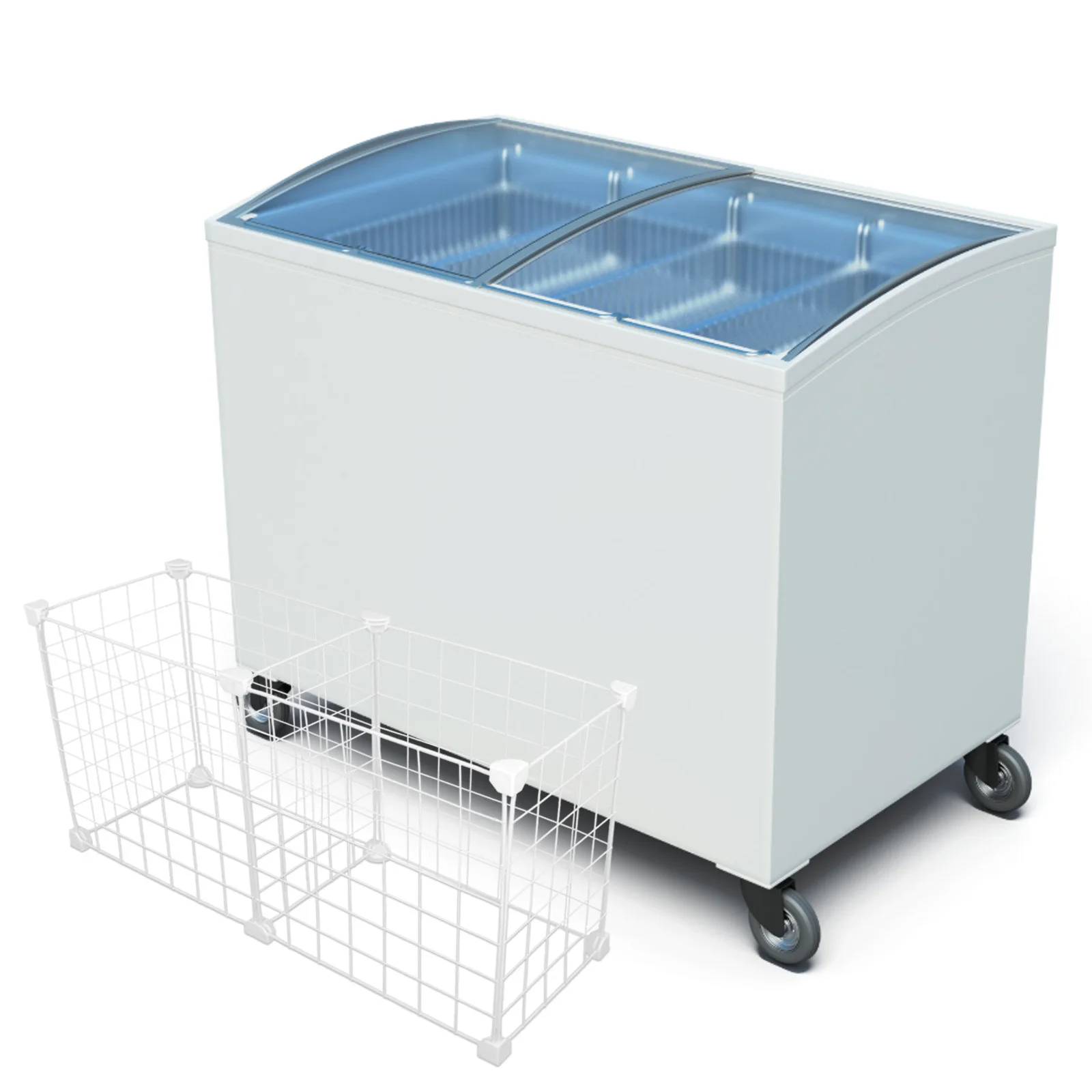 Divisores de freezer, organizador de peito de malha de arame, design elegante, evita misturar sabores, ideal para vários internos de freezer