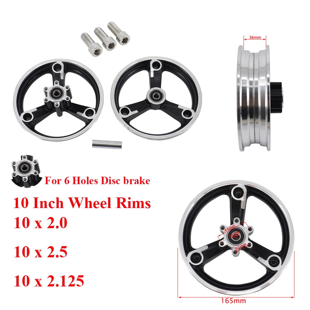 10 Inch Electric Scooter Splitable Wheel Hub 10 Inch Aluminum Alloy Wheel Rims 10x2 10x2.125 10x2.50 10x2.25 10x70-6.5 Tires Rim