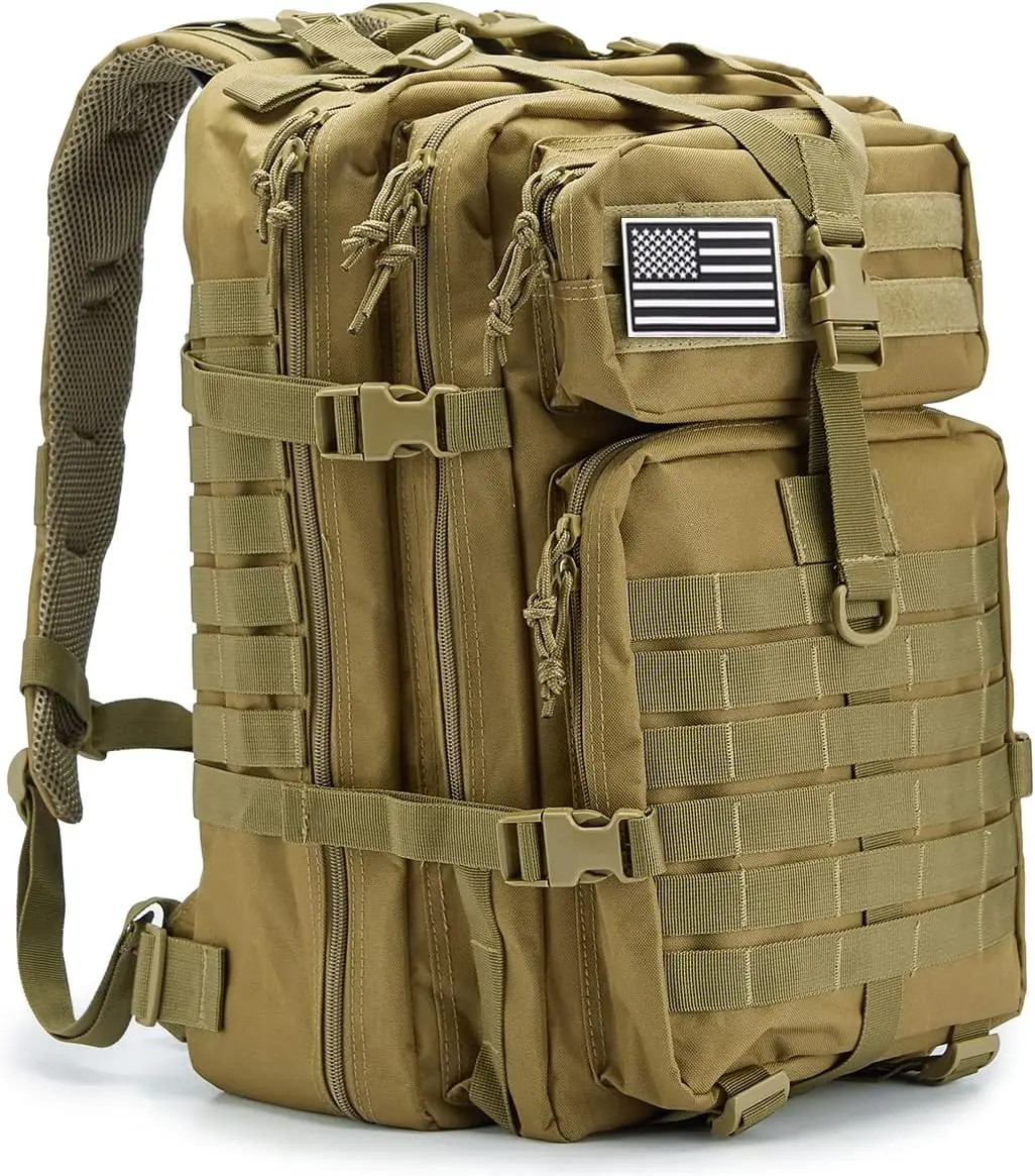 Zaino tattico militare da 45 litri per uomo: grande escursionismo, campeggio, trekking, borsa per insetti, pacchetto d'assalto di 3 giorni