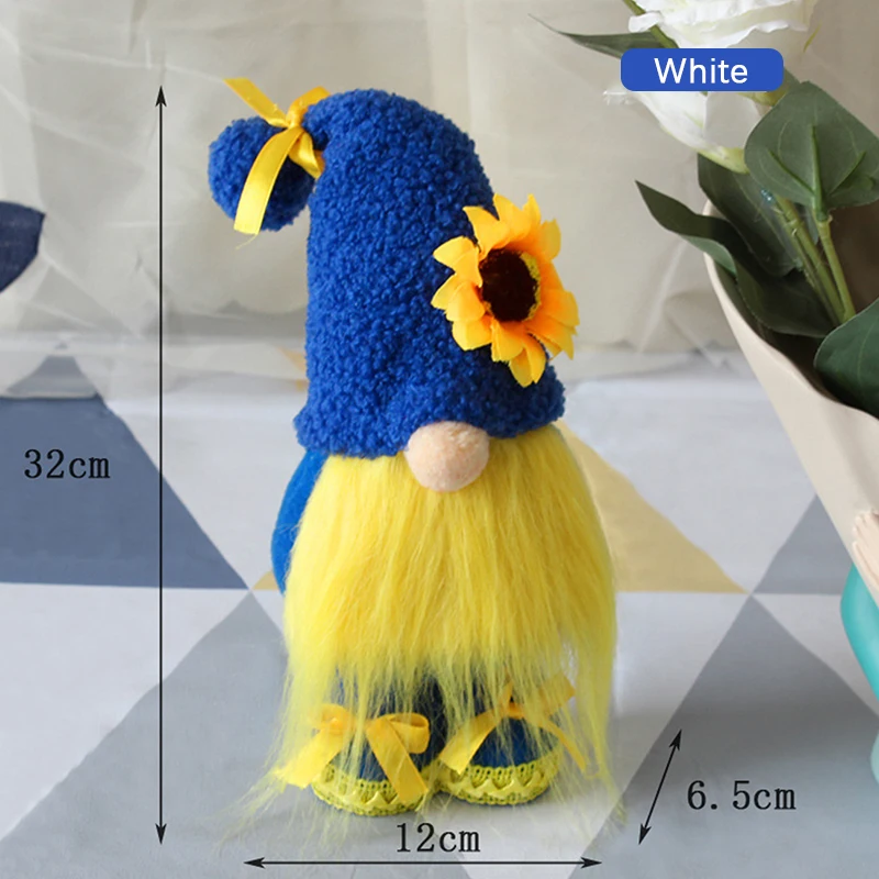 Sunflower Gnome Peace GNOME Blue and Yellow GNOME Ukraine Flag Spring Gnomes Decorations for Home Decoration Ornaments