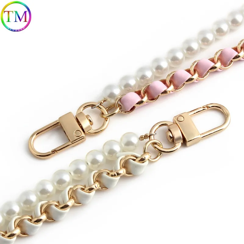 New 26cm Phone Lanyard Leather Pearl Metal Key Chain Mobile Phone Charm Bracelet Chain Camellia Cell Phone Strap Rope Pendant