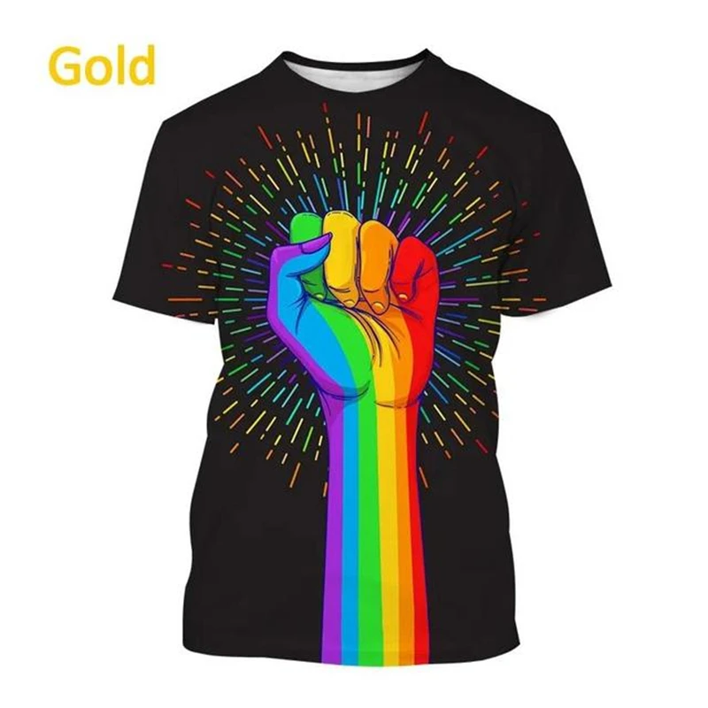 

New Rainbow 3d Print Summer Men/Women O-Neck T-shirt Casual Short Sleeve Oversized T Shirt Fashion Tops Trend Unisex Clothing3XL