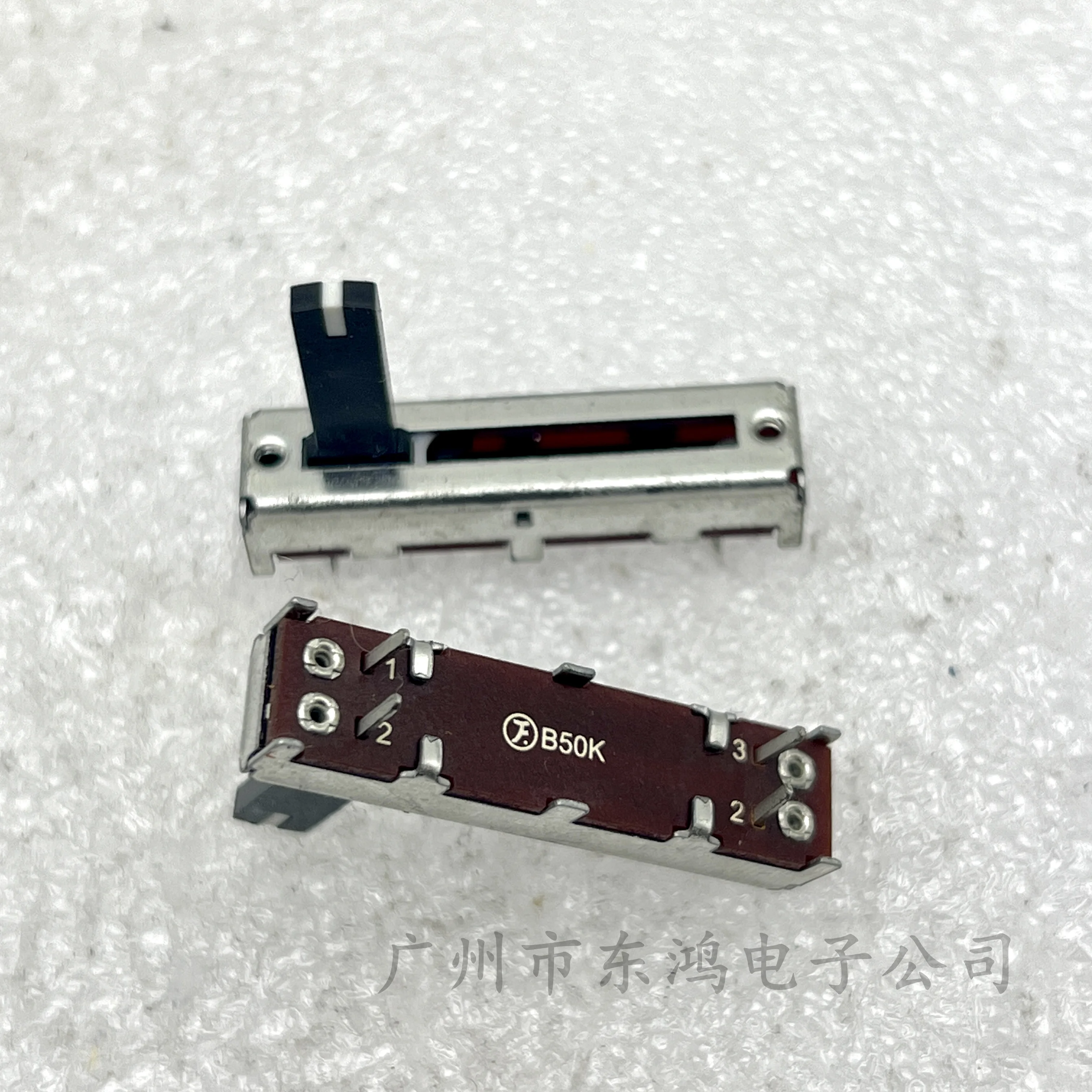 1 pcs F 35MM straight slide potentiometer B50K4 pin with midpoint shaft 15MM long