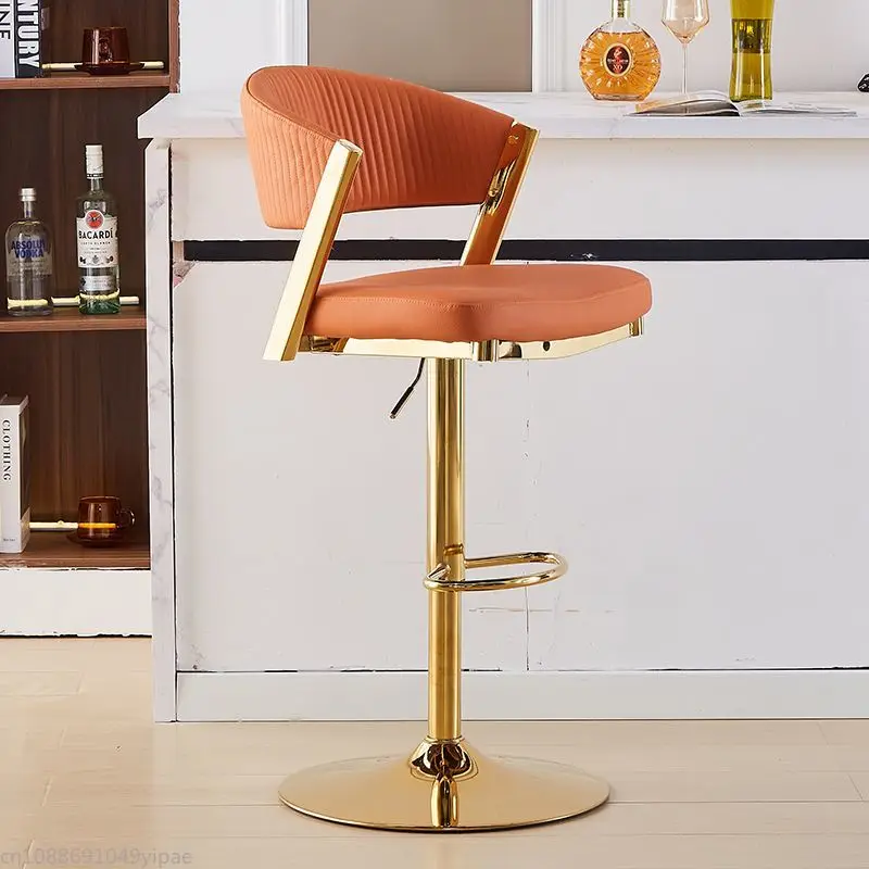 

Italian Fashion Bar Chair High Chair Front Desk Cashier Bedroom Dresser High Stool High Density Sponge Filling Comfortable