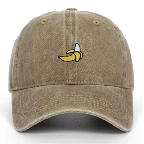 Chapéus de beisebol bordados de banana para homens e mulheres, guarda-sol ao ar livre, chapéus de língua de pato, viagens ao ar livre