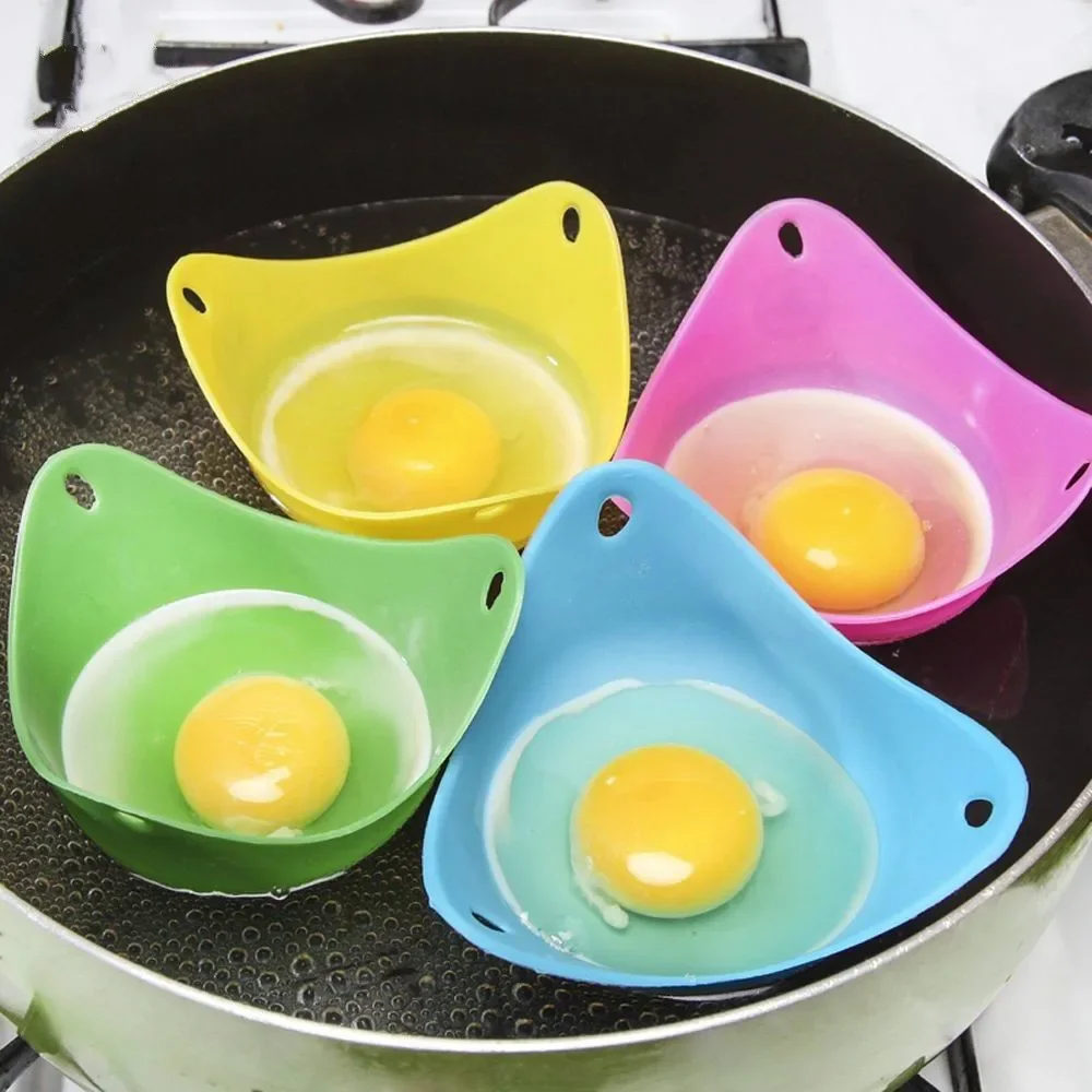 1/2/4Pcs Silicone Egg Poacher Poaching Pan Mold Kitchen Tool Accessory Cook Tools Gadget Kitchen Accessory Cooking Egg Gadgets