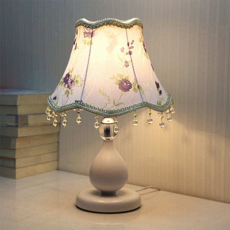 Vintage Crystal European Table Lamps Modern Bedroom Bedside Lamp for Living Room Lights Retro Nightstand Led Desk Lamp E27 US EU