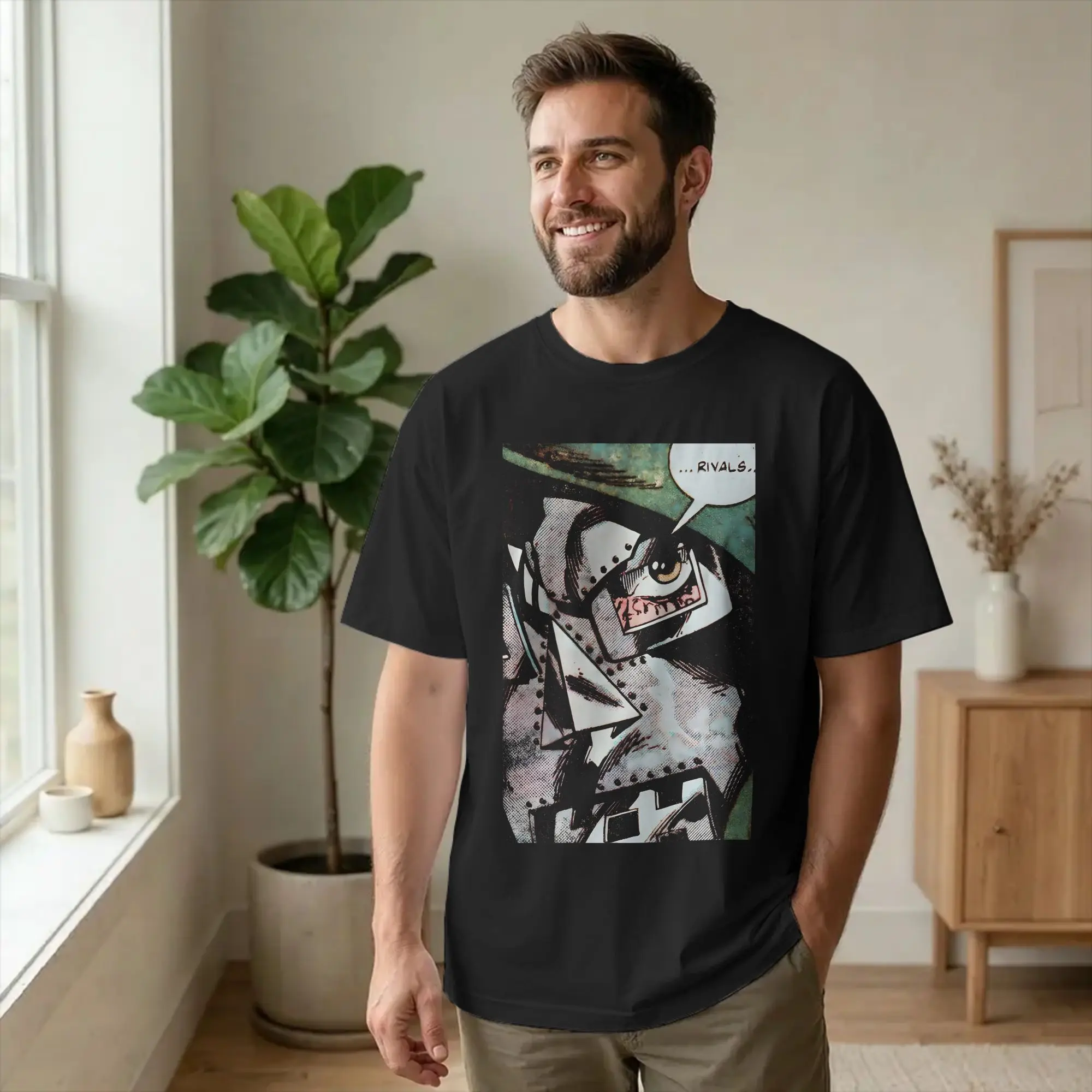 Retro Dr Dooms Doomsdays Tshirt Men Round Neck Short Sleeve Clothing Cotton Summer Top Tee