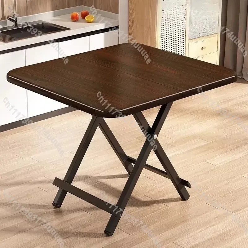 Portable Folding Dining Table 80x80cm Compact Square Lightweight with Carry Handle Easy Setup for Small Apartment Home Office