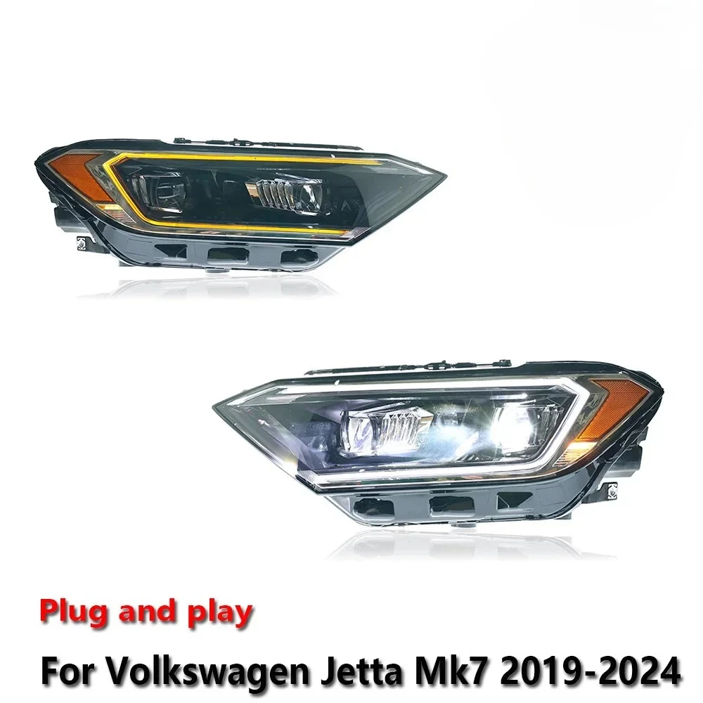 

Car LED Upgrade Headlight Accessories For VW Jetta Mk7 2019-2024 DRL Brake Turn Signal Lamp Plug and Play