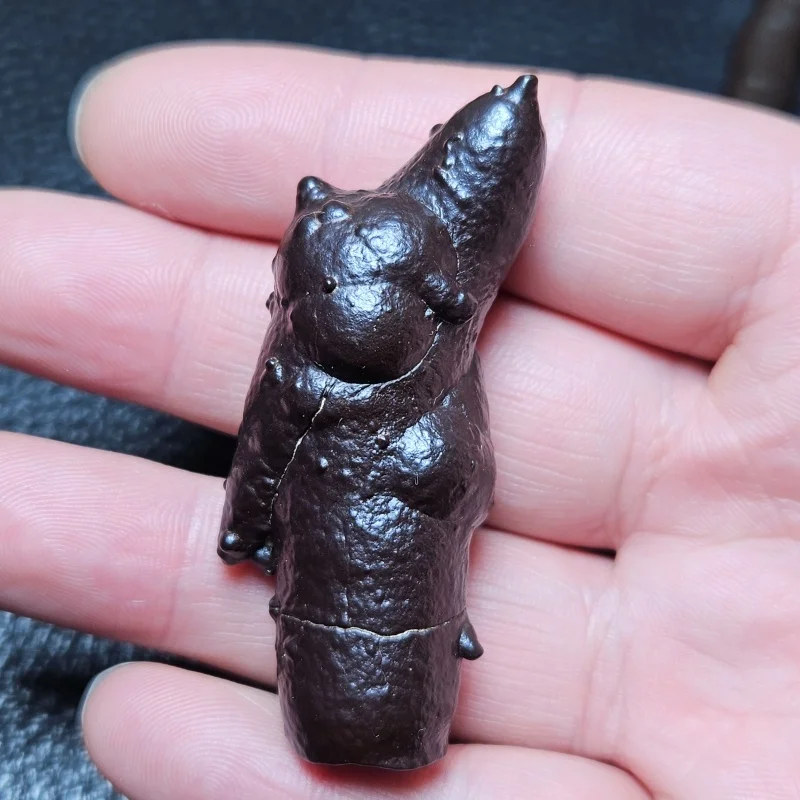 

Natural Iron Black King Kong Specimen Unique Humanoid Shape Space Rock Collectible