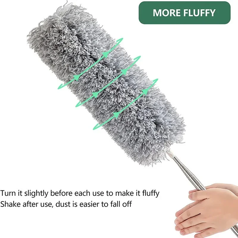 Premium  4/7PCS Electrostatic Dust Duster Retractable Long Pole Chenille Cleaner Household Cleaning Tool