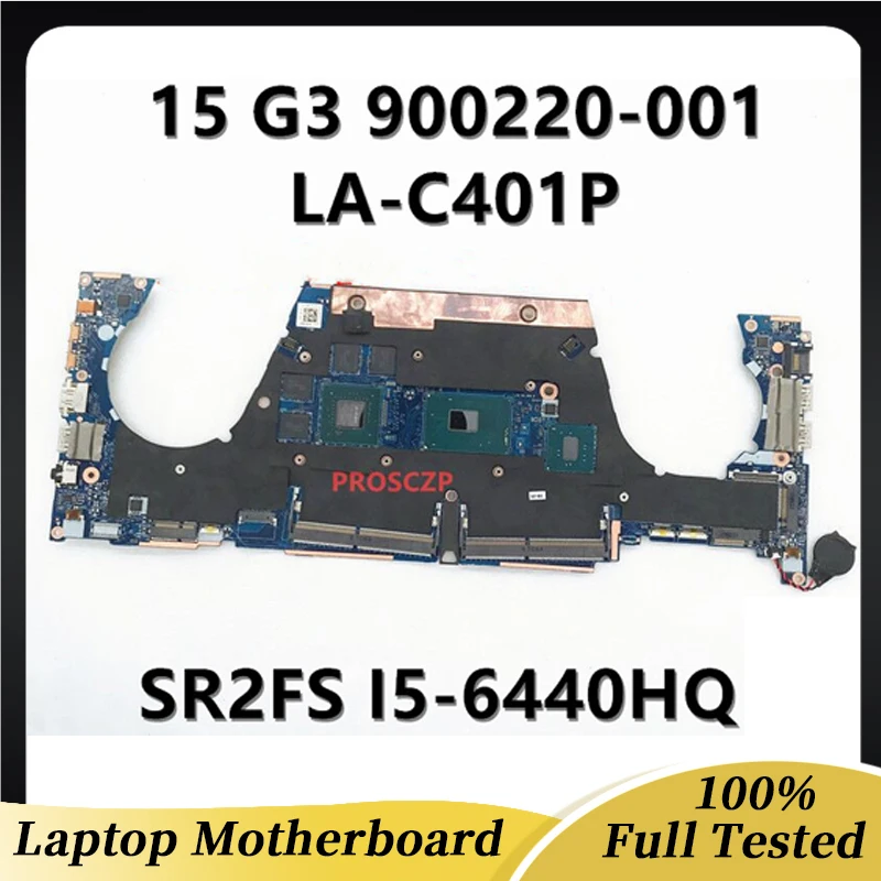 900220-601 900220-001 For HP Zbook 15 G3 Laptop Motherboard APW5U LA-C401P With SR2FS I5-6440HQ N16P-Q1-A2 DDR3 100% Full Tested