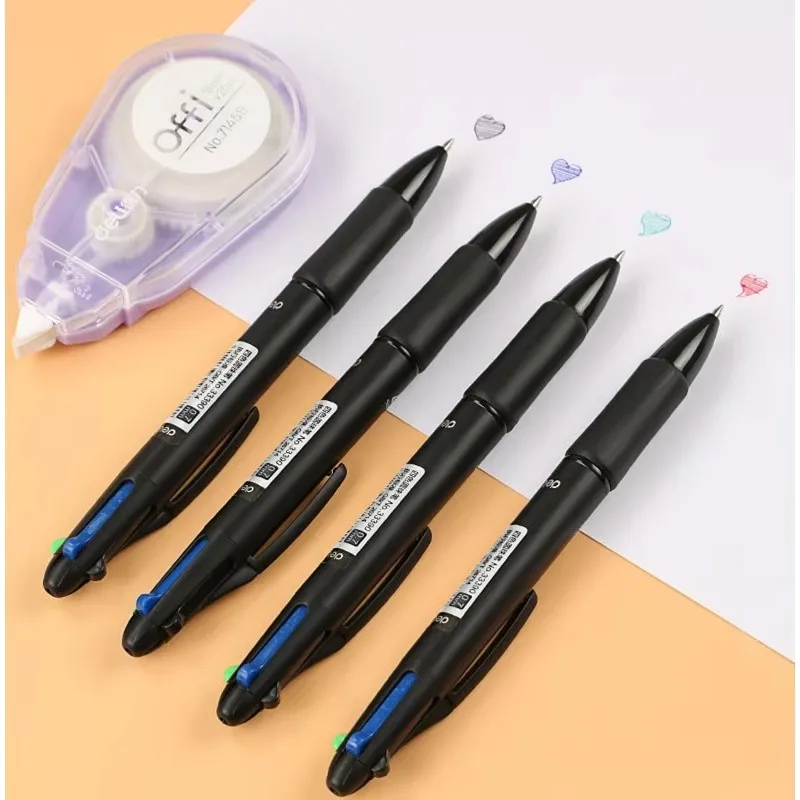 

Office and Home Telescopic Ballpoint Pen Color Neutral Ballpoint Pen Multi functional Marking Pen Stationery Four color Optional