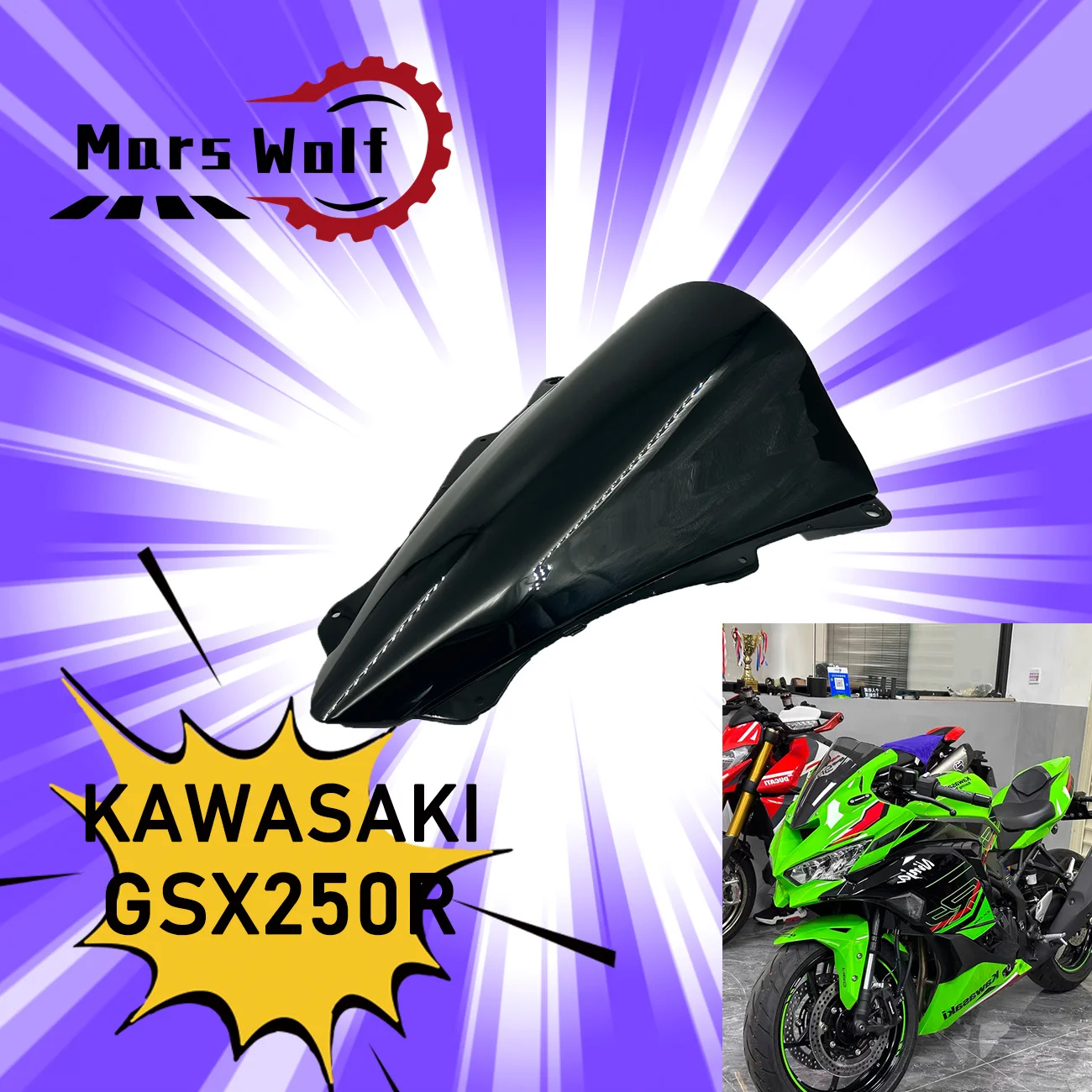 Motorcycle Windshield Windscreen Wind Deflector For NEW KAWASAKI NINJA ZX4R ZX4RR 2022 2023 2024 ninja zx4r