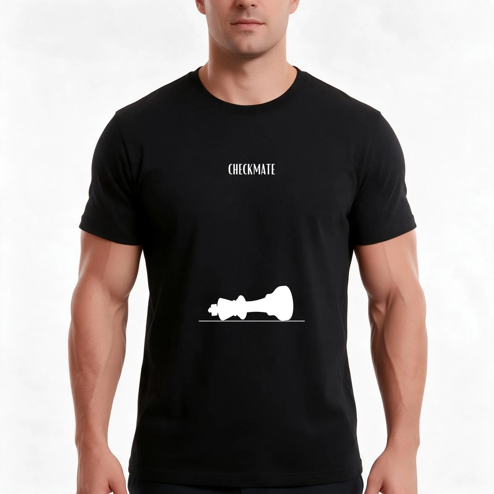 Checkmate collection T-Shirt, Summer Casual Cotton Tee, Oversized Streetwear Tops, Vintage Graphic Print, Loose Fit Short Sleeve