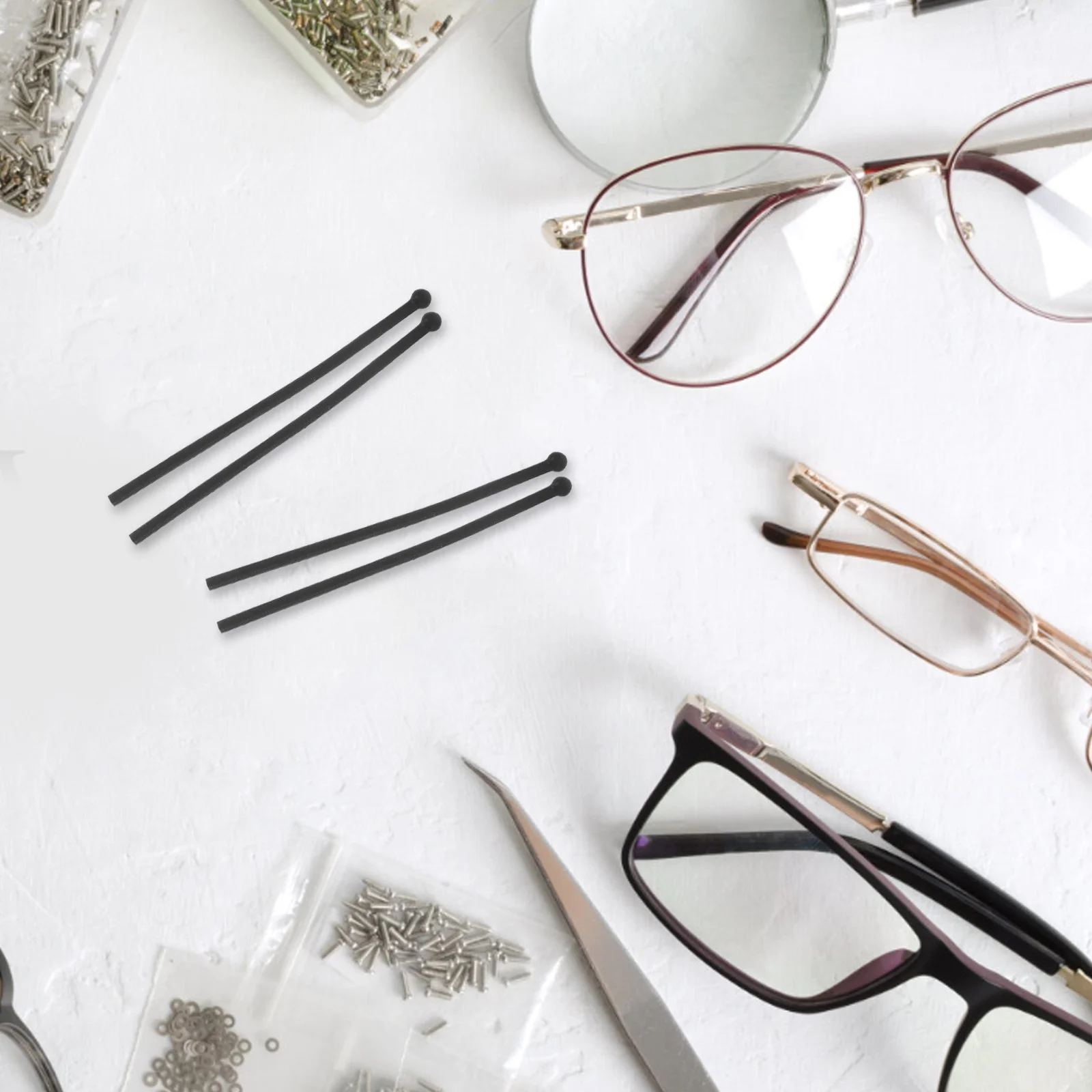 12 pares de óculos apertos de orelha de silicone antiderrapante dicas de extremidade caber todos os óculos de leitura óculos de sol exercício de trabalho confortável