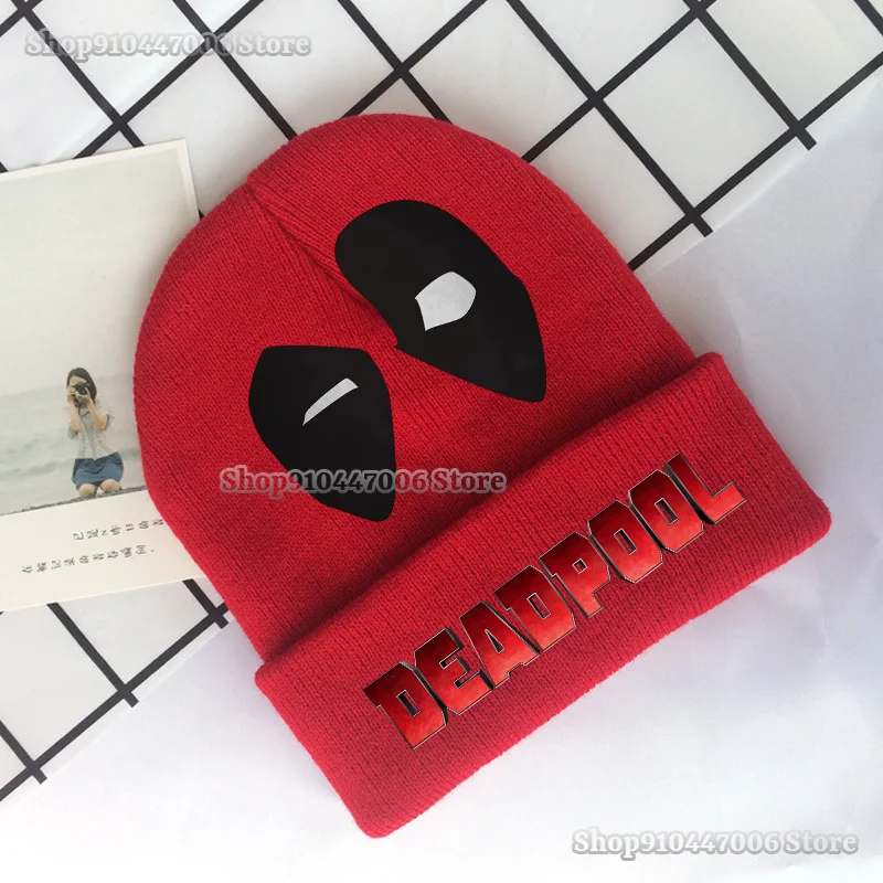 Deadpool & Wolverine Knnited Hats Men Women Beanies Winter Ski Skullies Warm Apparel Accessories Marvel Fashion Knitting Caps