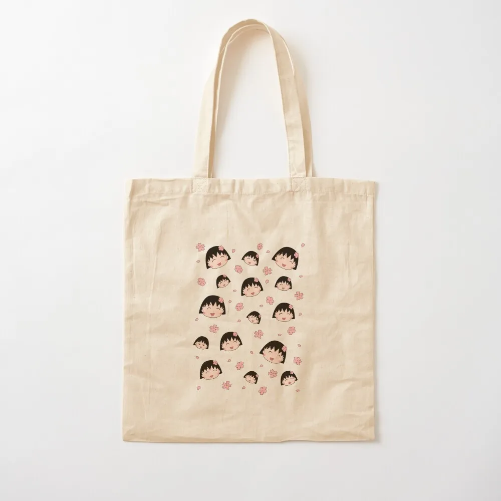 

Chibi Maruko Chan Sakura Tote Bag Big bag women tote bags aesthetic reusable grocery bags foldable reusable bag Canvas Tote