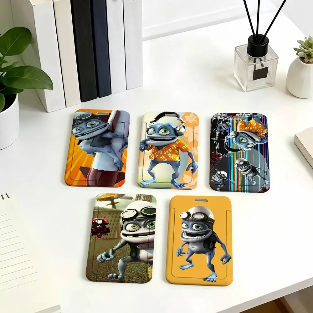 Musican Card Holder Corporate Business Work Badge Holders Uisex Credit Bus Daily Commute ID Case C-Crazy Frog