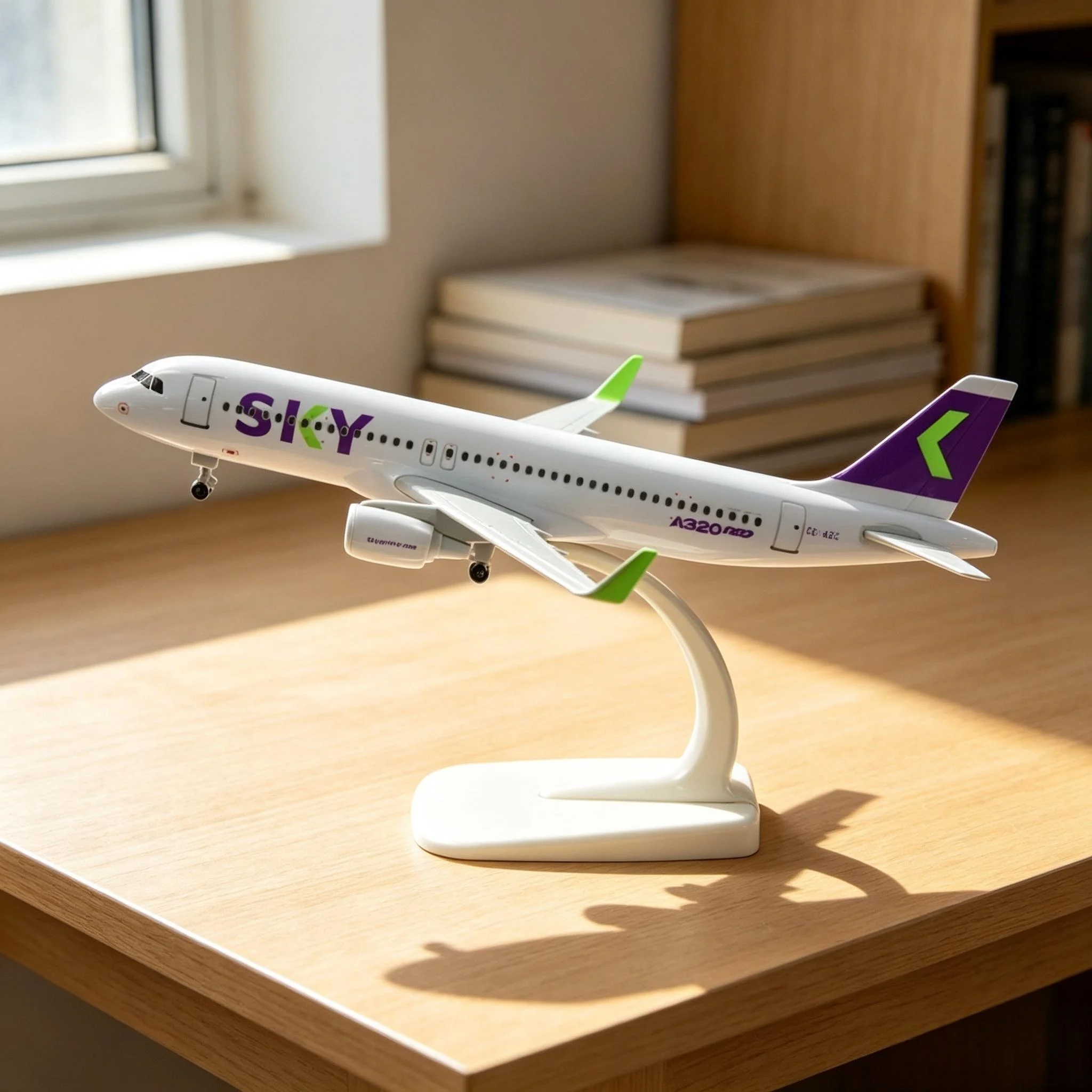 20CM Scale Metal Aircraft Air-bus Chilean Sky A320 A380 A350 A330 Beluga XL Alloy Airplanecas Model Plastic Model Collected Gift