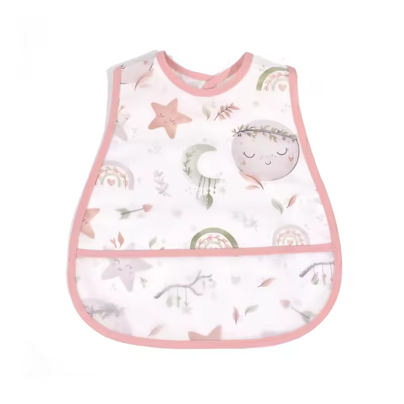 2023New Cartoon Pattern EVA Waterproof Pocket Lunch Feeding Bibs Adjustable Baby Bibs Cute Children Baby Apron Kids Burp Cloths - Image 7