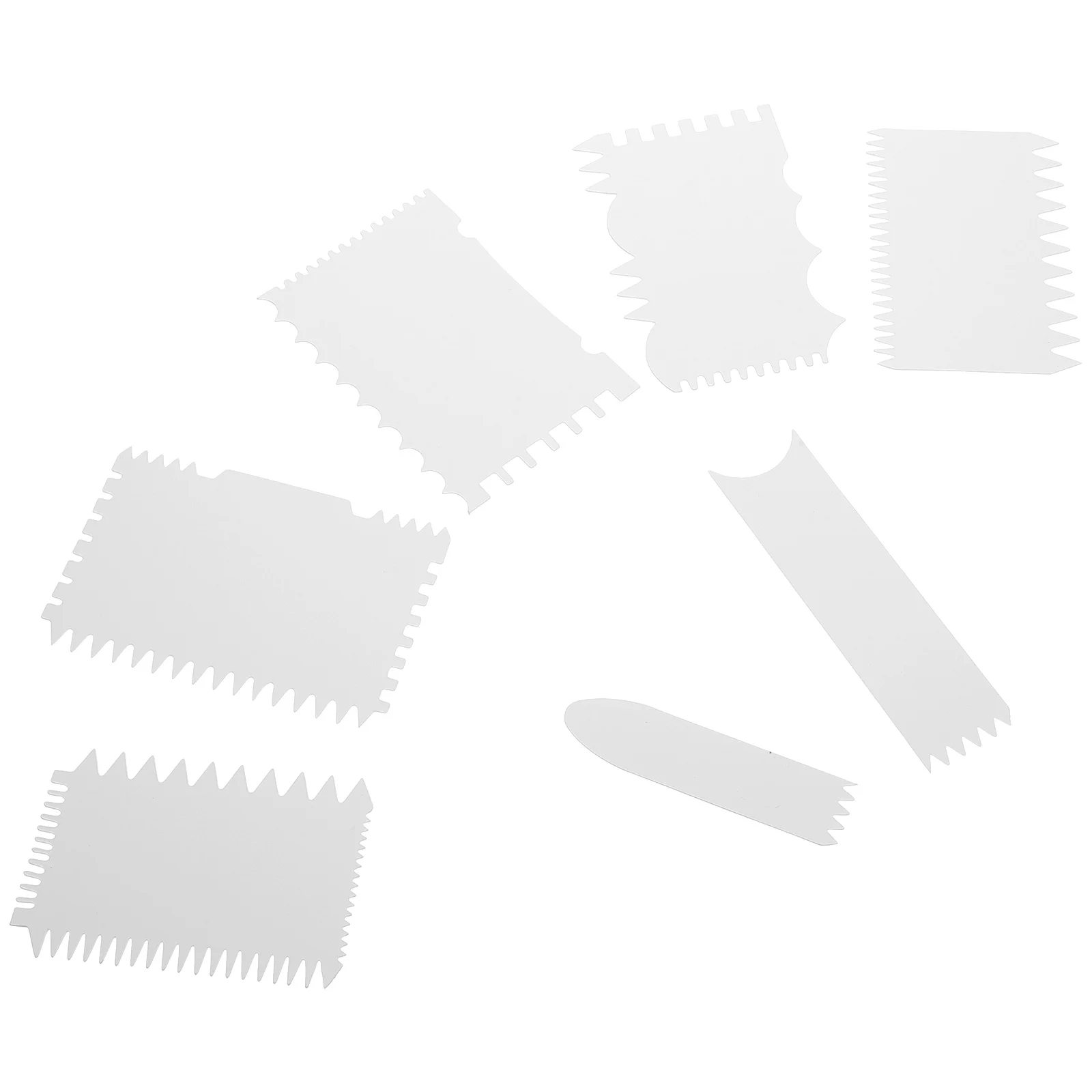 

7 pcs Painting Scrapers Acrylic Tools Lightweight Durable Portable Easy Clean Sawtooth Designs for Kids Adults Drawing Tool