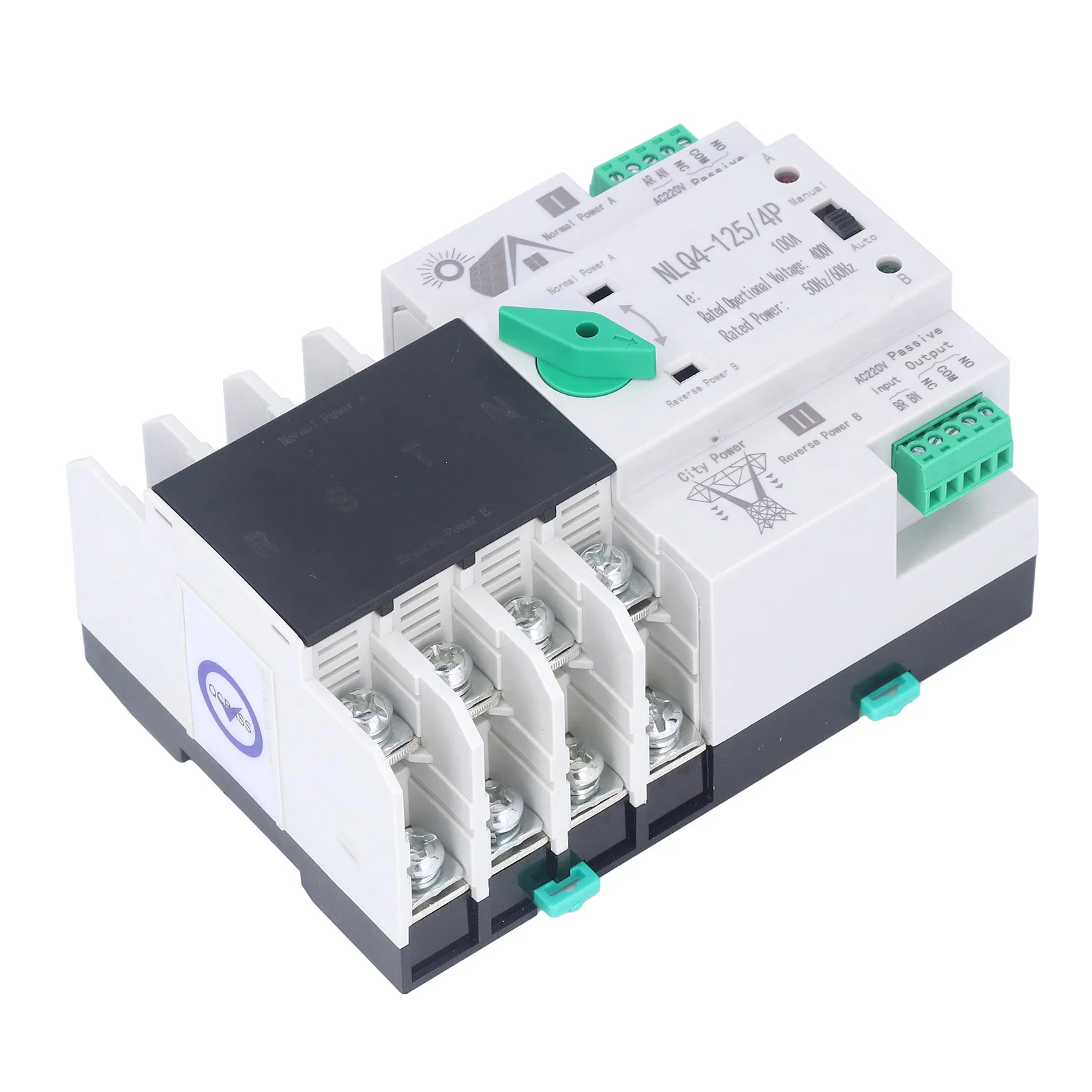 

100A Dual Power Automatic Transfer Switch Millisecond Circuit Fast Controller NLQ4‑125/4P 220V