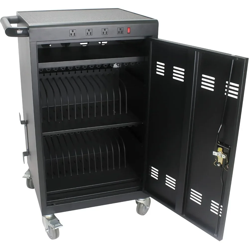 Laptop Charging Cart, Mobile Charging Station and Tablet Storage Cart for Up to 36 Units, with Charging Port Screen Size