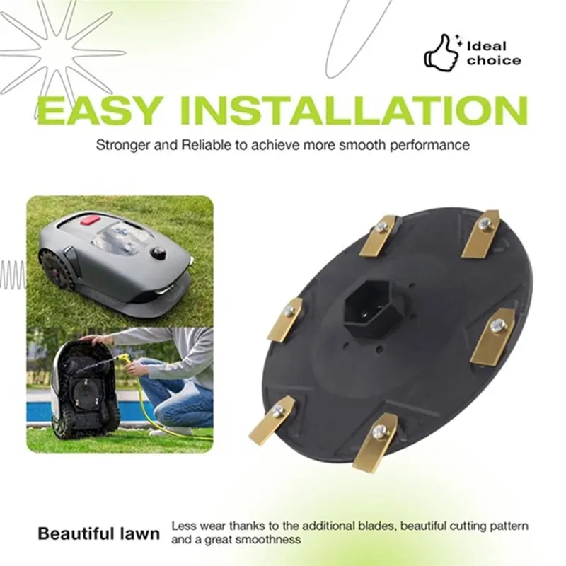 AAAF Replacement 6-Blade Disc Kit(36 Pcs Blades) For Dream A1, A1 Pro, A2 Mova 600, 600 KIT, 1000 Lawn Mower Parts