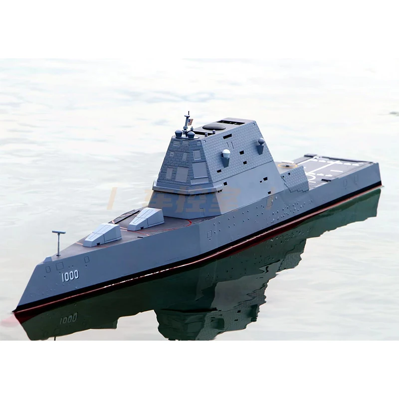 Zdalnie sterowana łódka RC USA Navy DDG1000 Model niszczyciela rakietowego typu Zumwalt zestaw montażowy