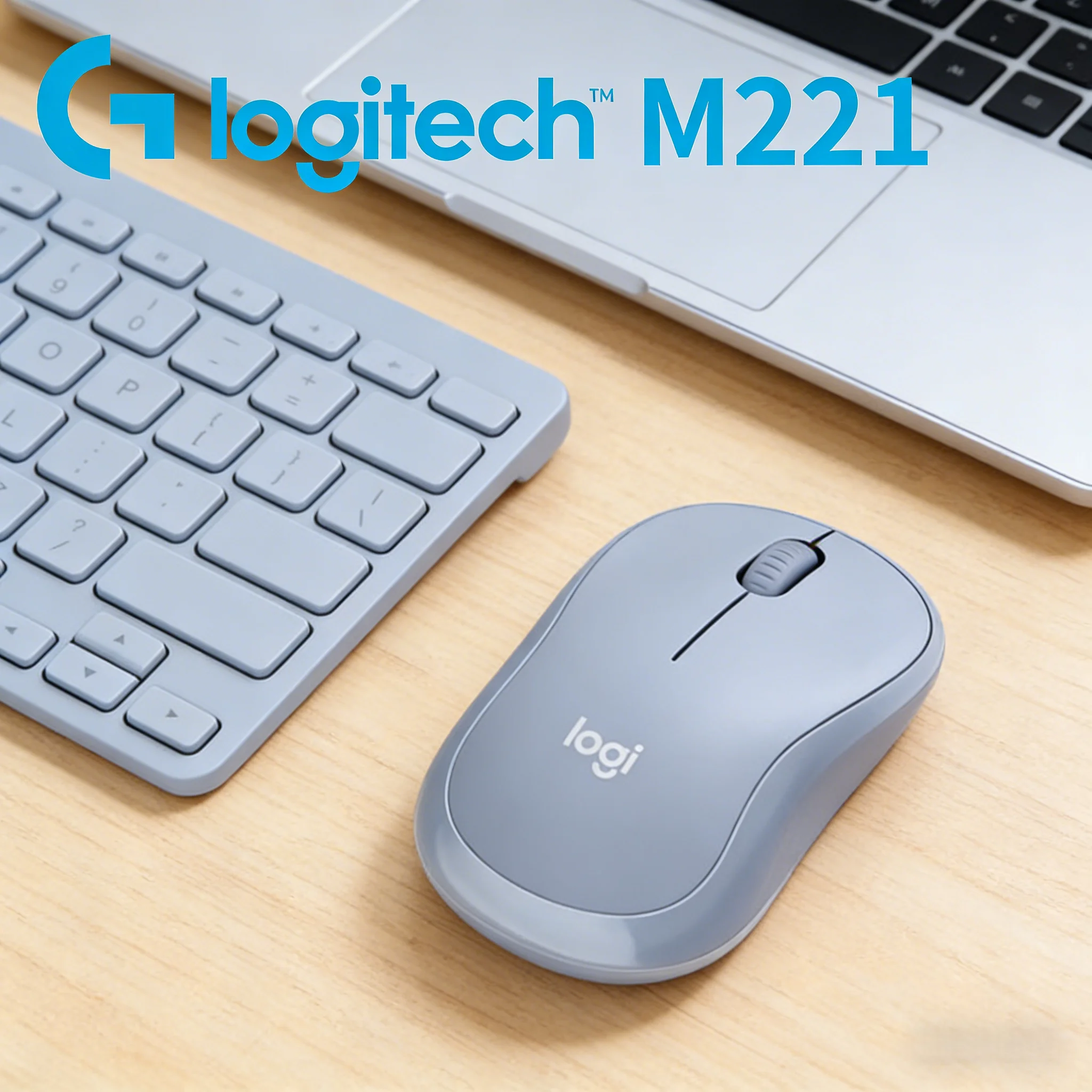 

Бесшумная беспроводная мышь Logitech M221, бесшумный клик, 18 месяцев автономной работы, 2,4 ГГц, точность 1000 DPI, Plug & Play для Windows и Mac